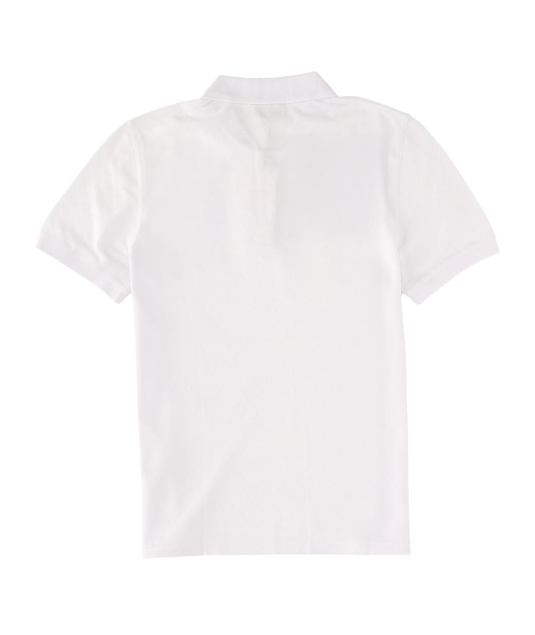 MAISON KITSUNE Белое хлопковое поло с коротким рукавом, фото 2