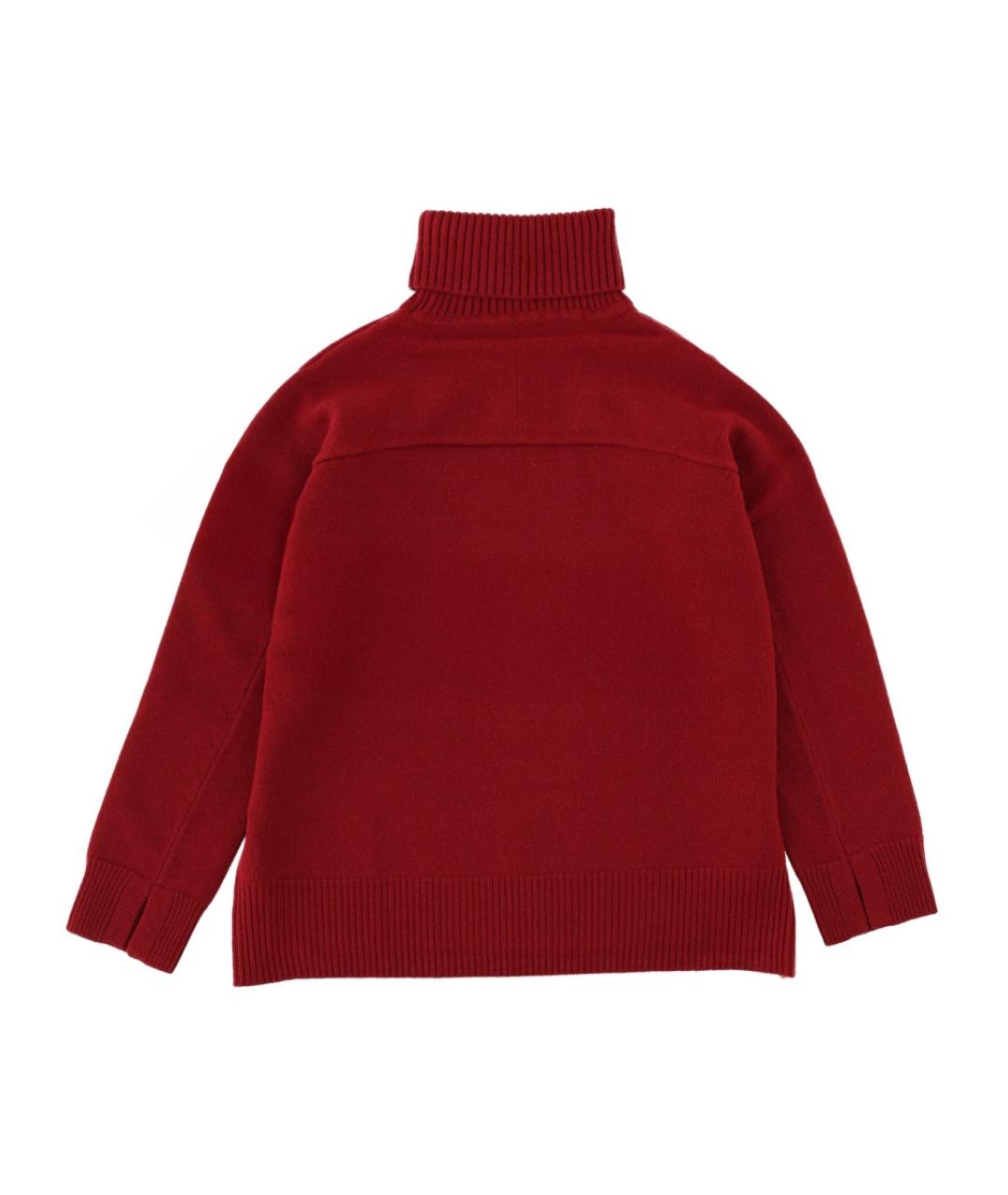 MAISON KITSUNE Бордовый шерстяной джемпер / свитер, фото 2