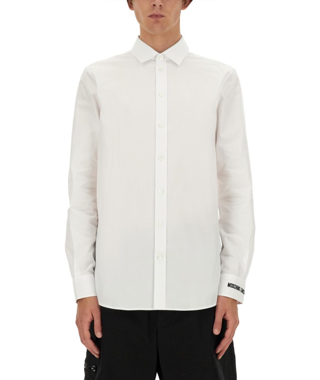 MOSCHINO Белая хлопковая кэжуал рубашка, фото 5