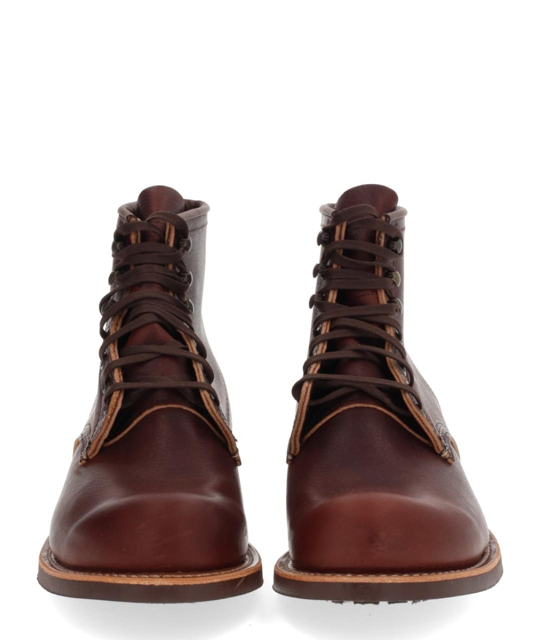 RED WING Коричневые кожаные высокие ботинки, фото 3