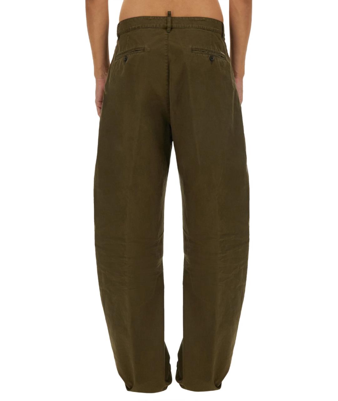 DSQUARED2 Хаки хлопковые повседневные брюки, фото 5