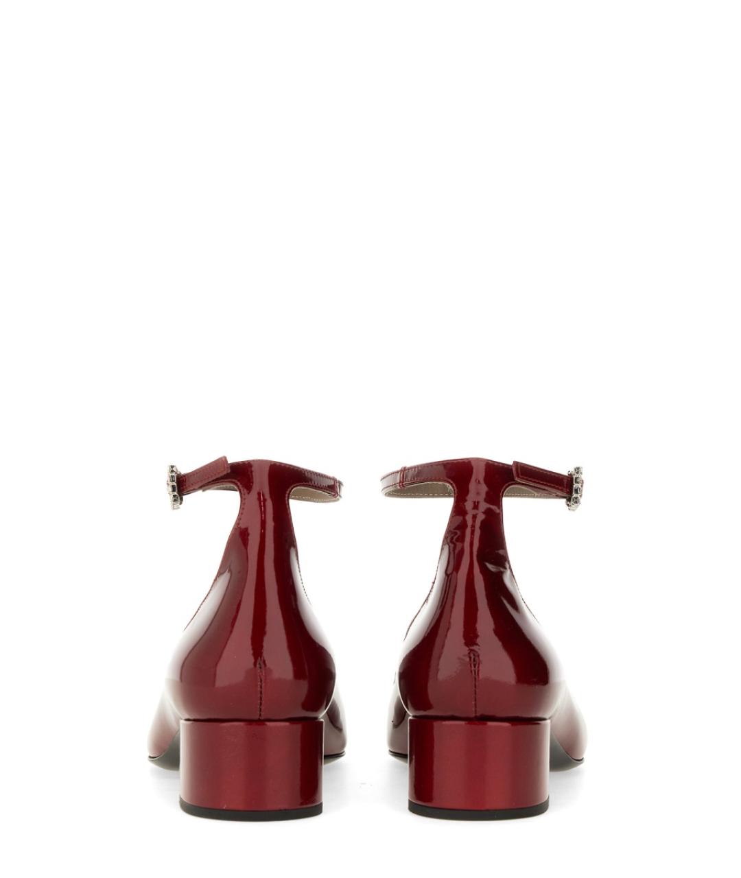 ROBERTO FESTA Красные кожаные лодочки на низком каблуке, фото 3