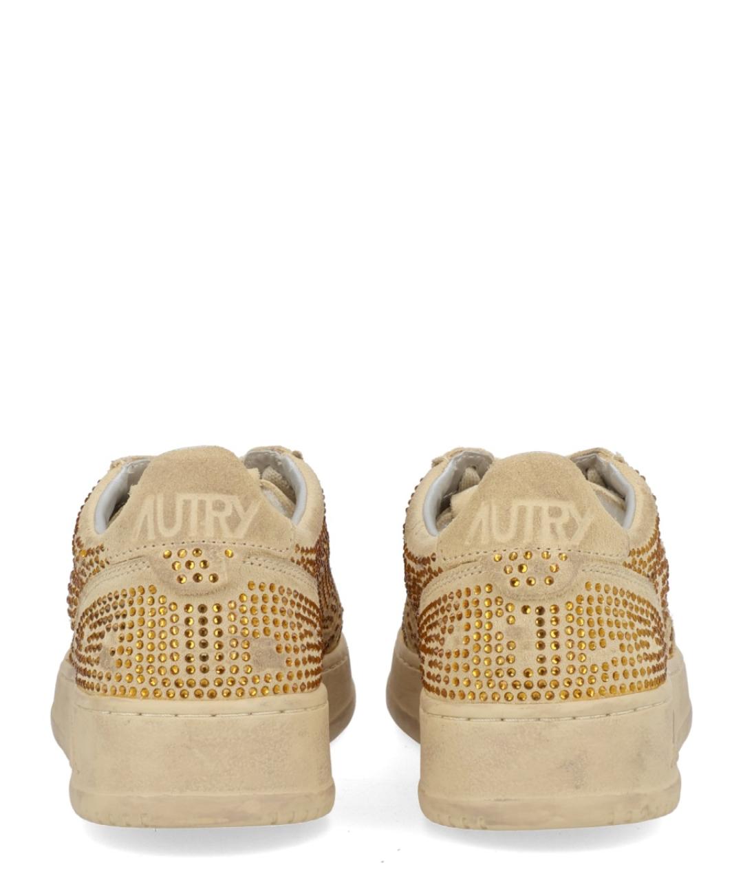 AUTRY Бежевые кожаные кроссовки, фото 4