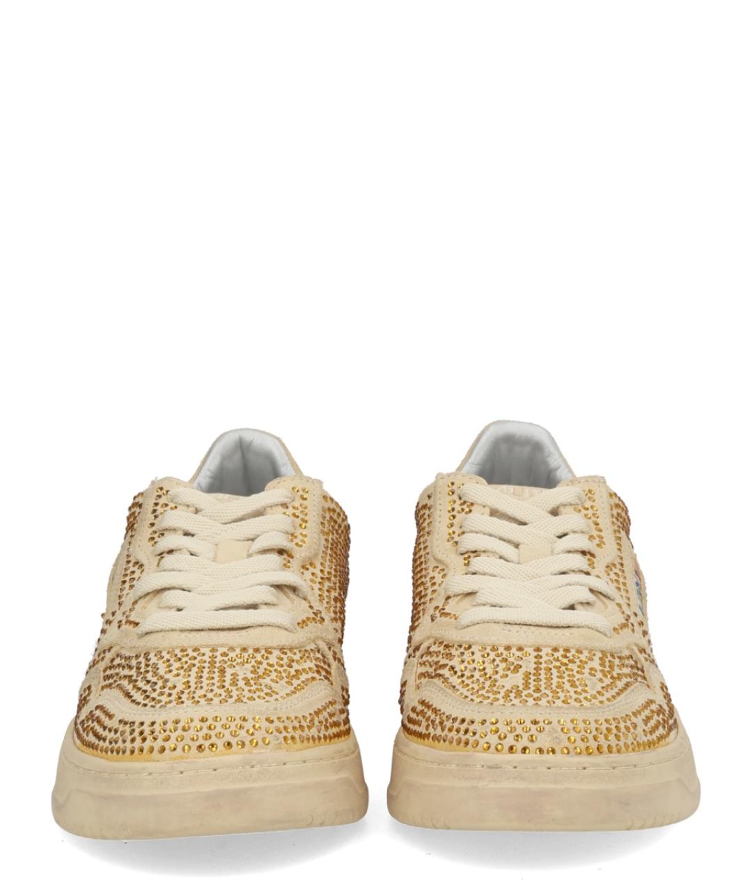 AUTRY Бежевые кожаные кроссовки, фото 3