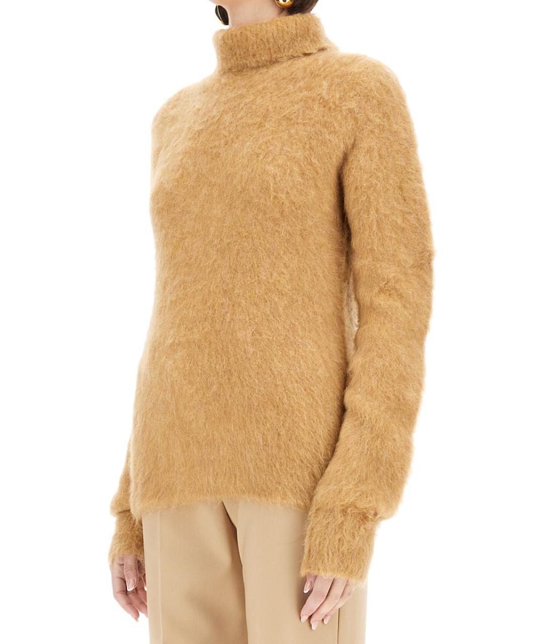 SPORTMAX Бежевый шерстяной джемпер / свитер, фото 4