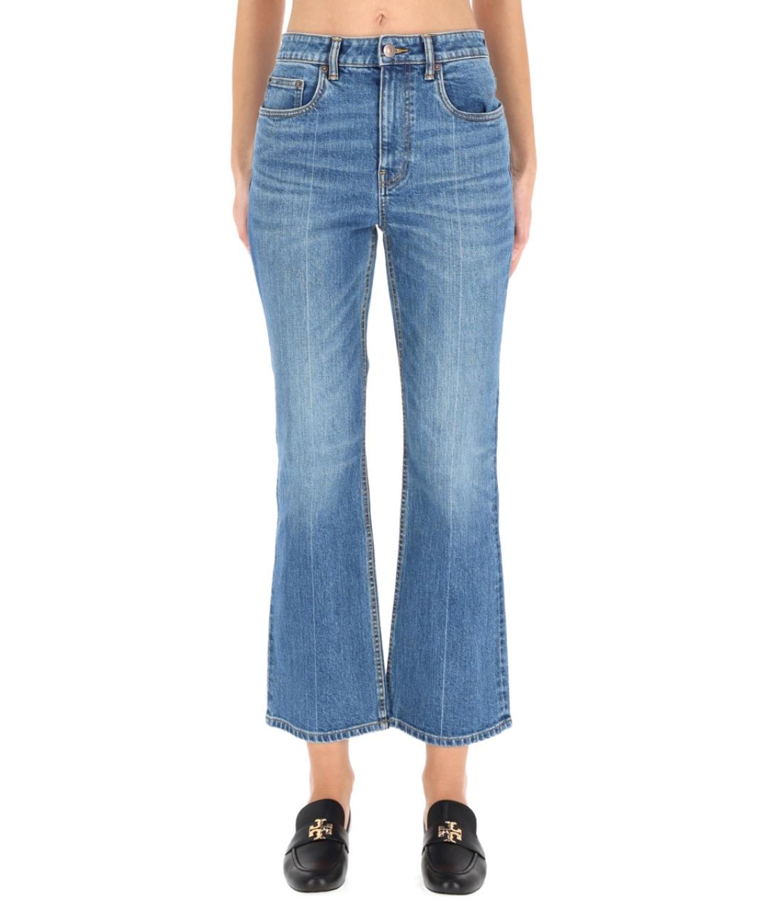 TORY BURCH Синие хлопковые джинсы слим, фото 5