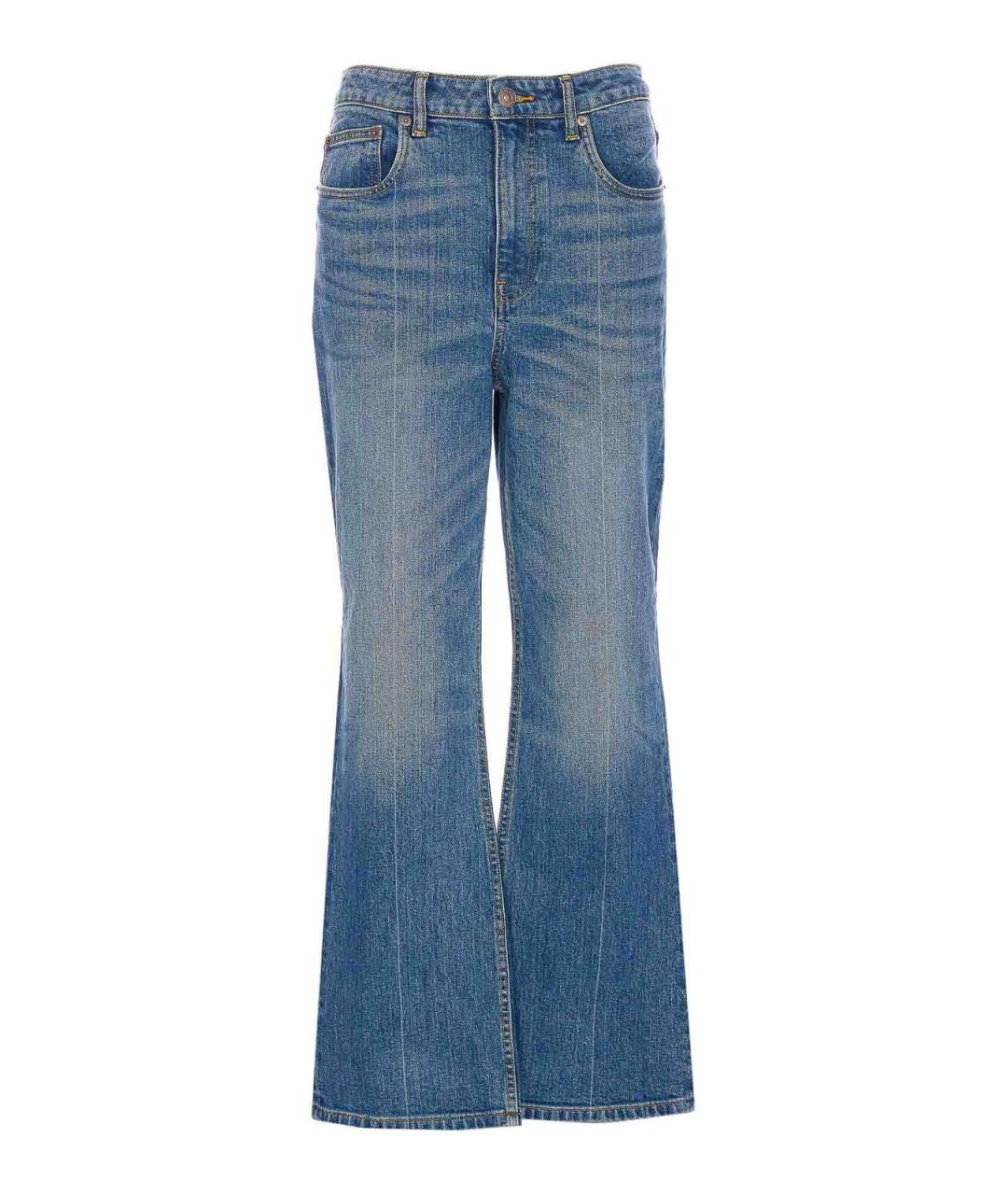 TORY BURCH Синие хлопковые джинсы слим, фото 1