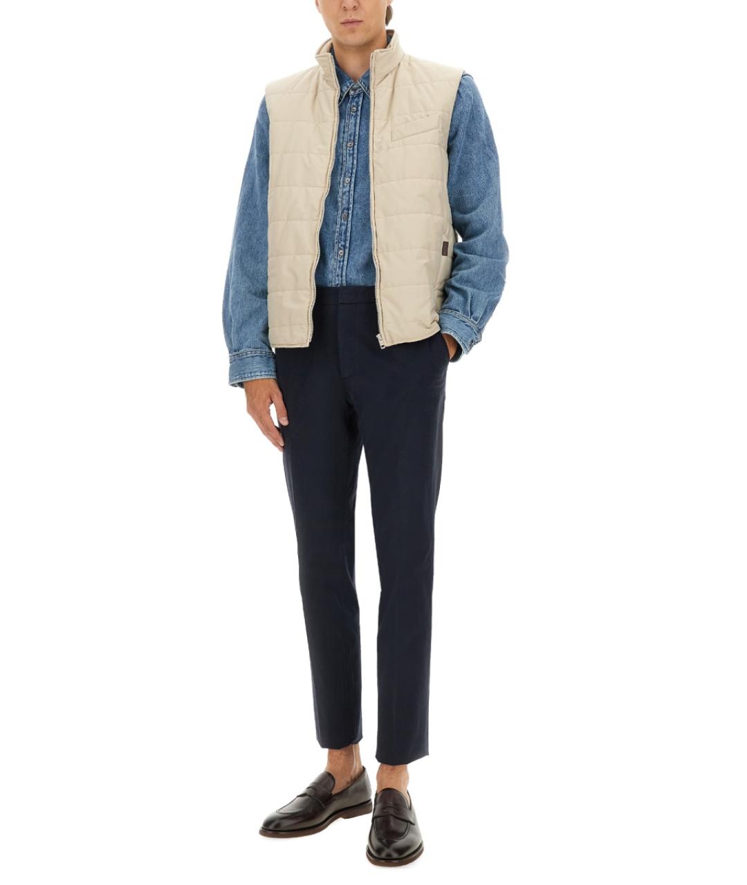 FAY Бежевый полиэстеровый жилет, фото 2