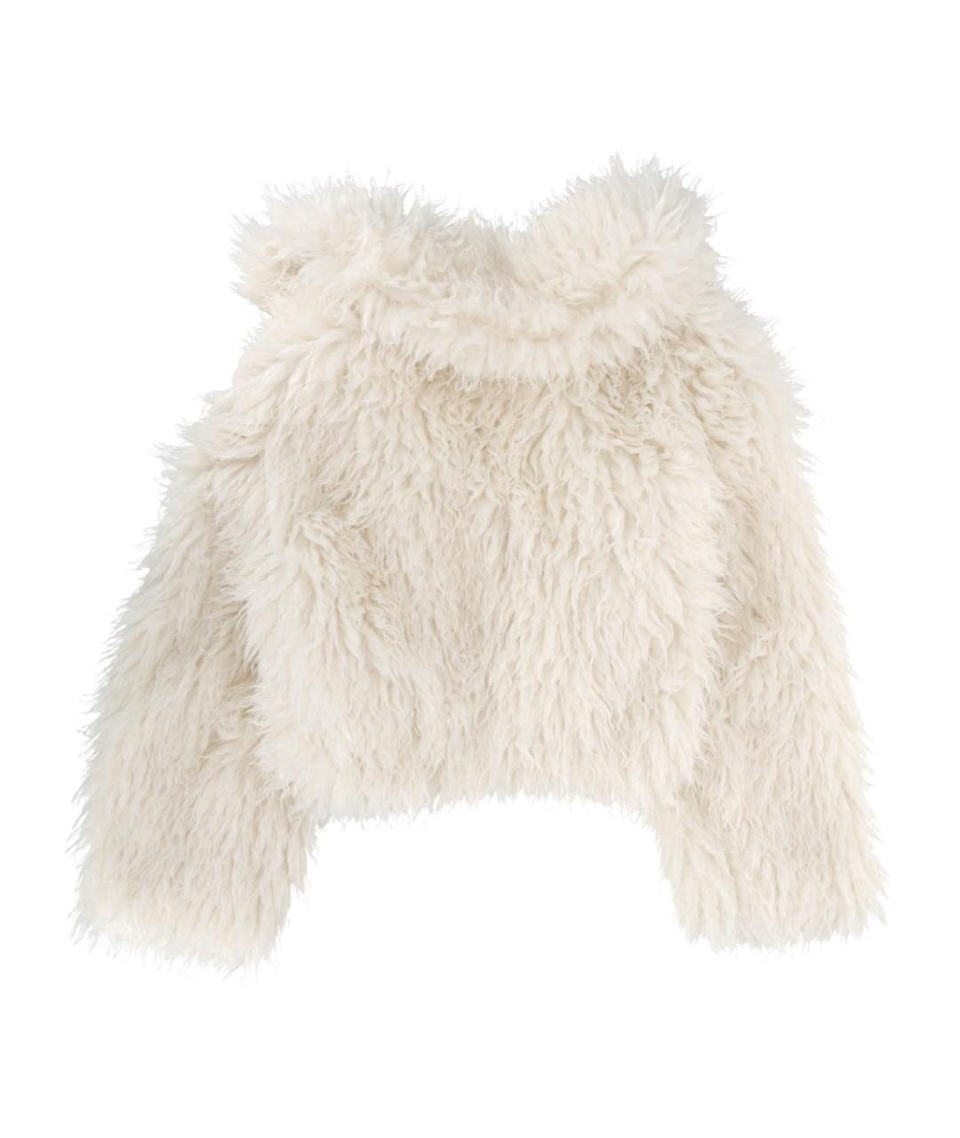 MICHAEL KORS Белая полиэстеровая шуба, фото 2