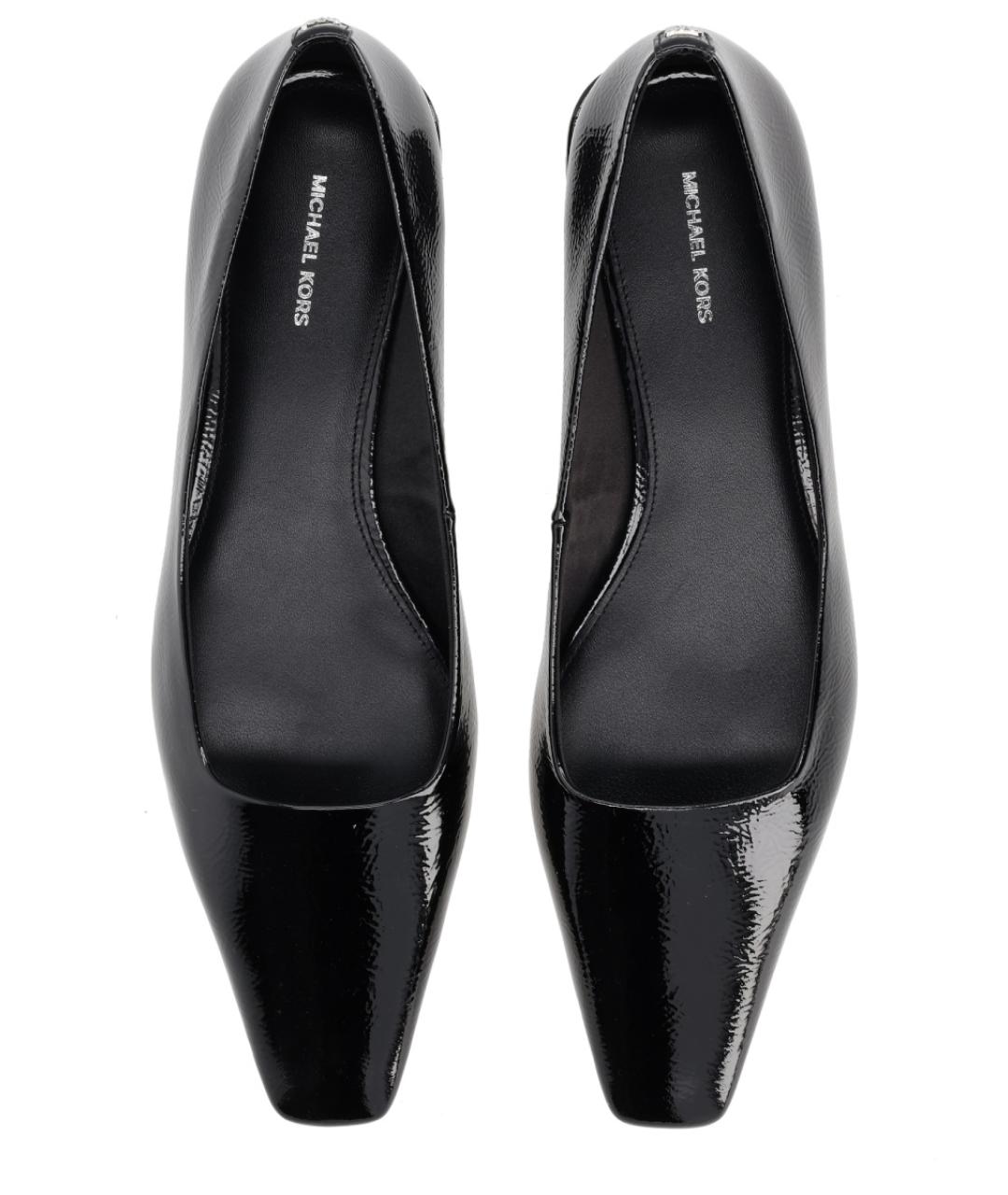 MICHAEL KORS Черные кожаные балетки, фото 5