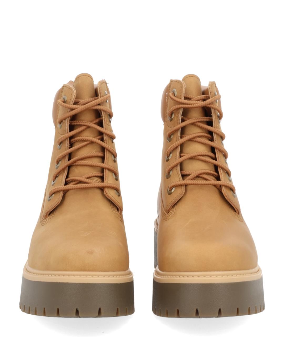 TIMBERLAND Бежевые кожаные ботинки, фото 3