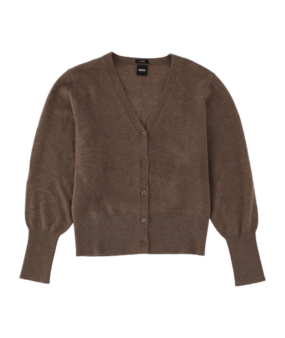 HUGO BOSS Коричневый кашемировый кардиган, фото 1