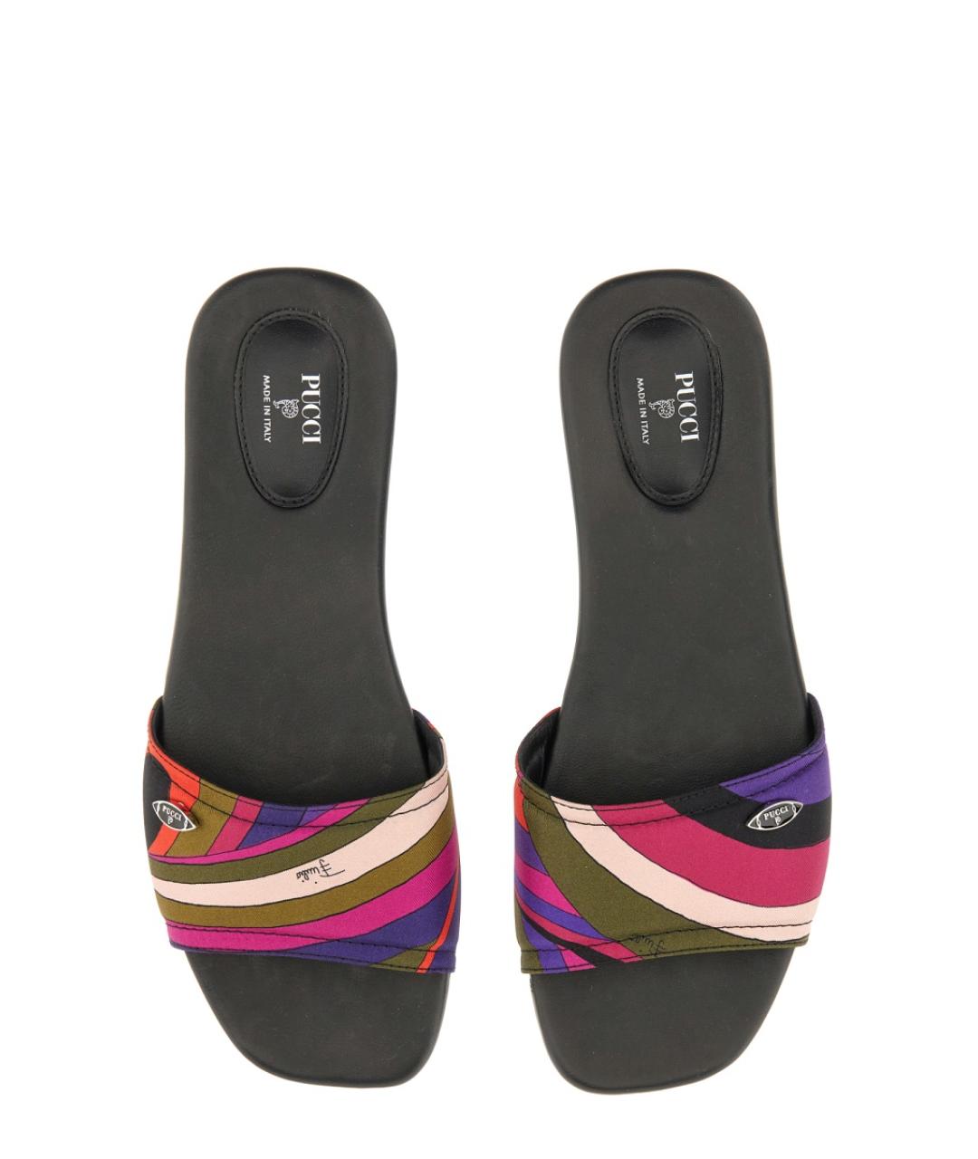 PUCCI Мульти текстильные шлепанцы, фото 5