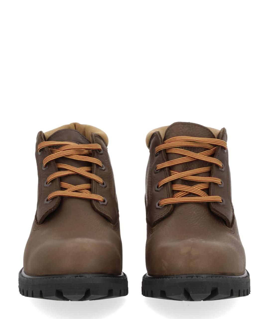 TIMBERLAND Коричневые кожаные высокие ботинки, фото 3