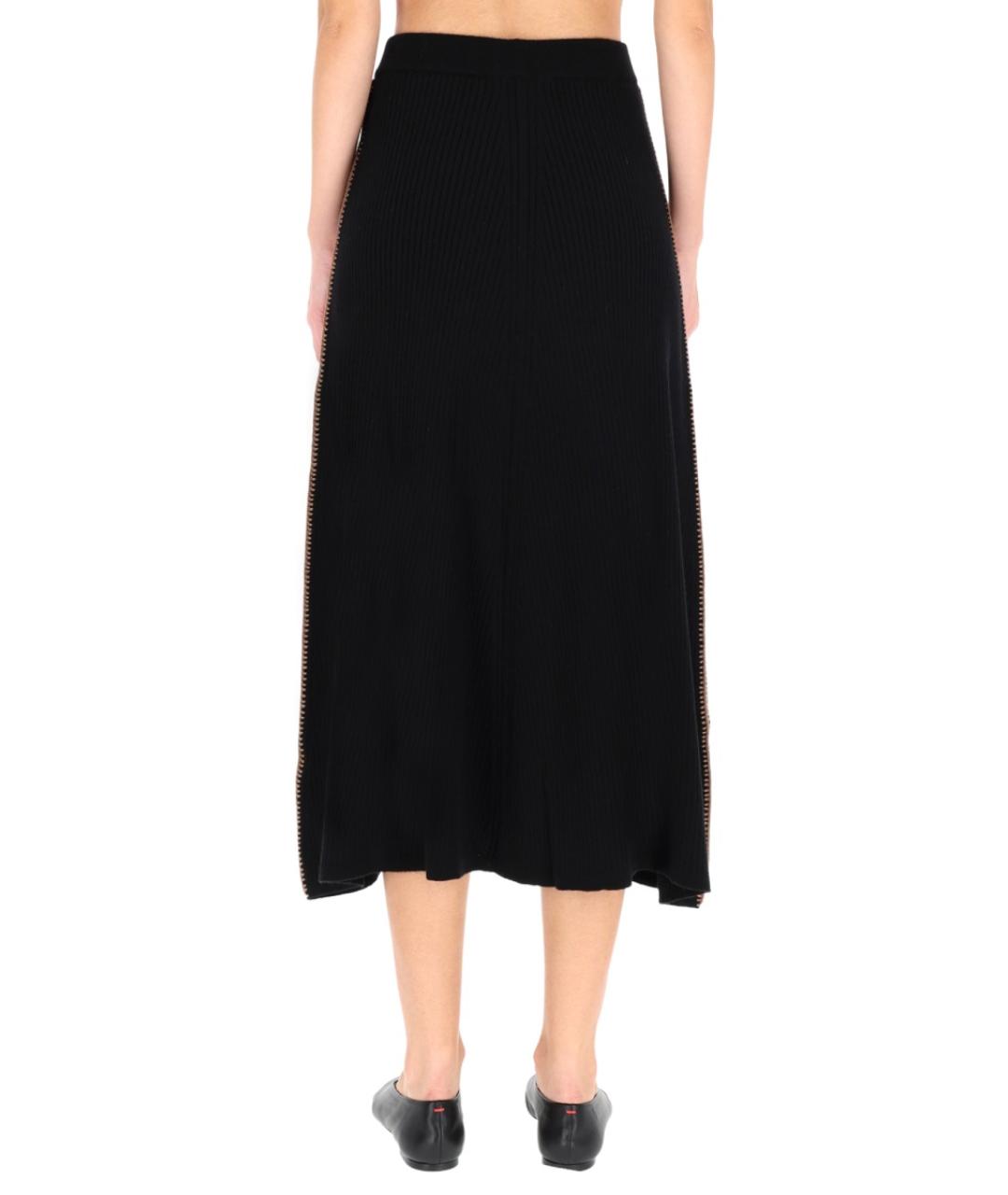 PAUL SMITH Черная шерстяная юбка миди, фото 4