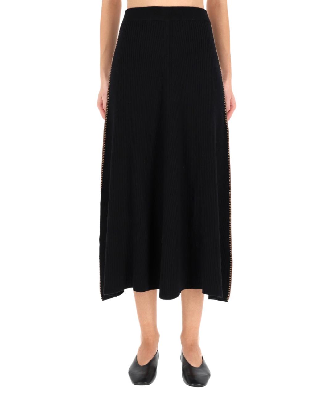 PAUL SMITH Черная шерстяная юбка миди, фото 5