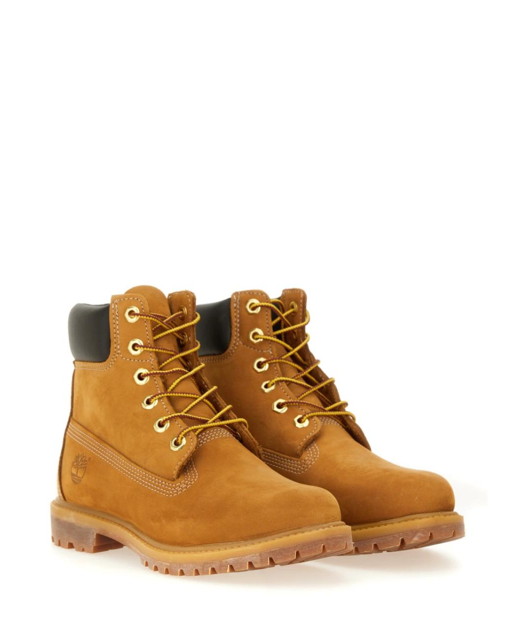 TIMBERLAND Горчичные кожаные ботинки, фото 4