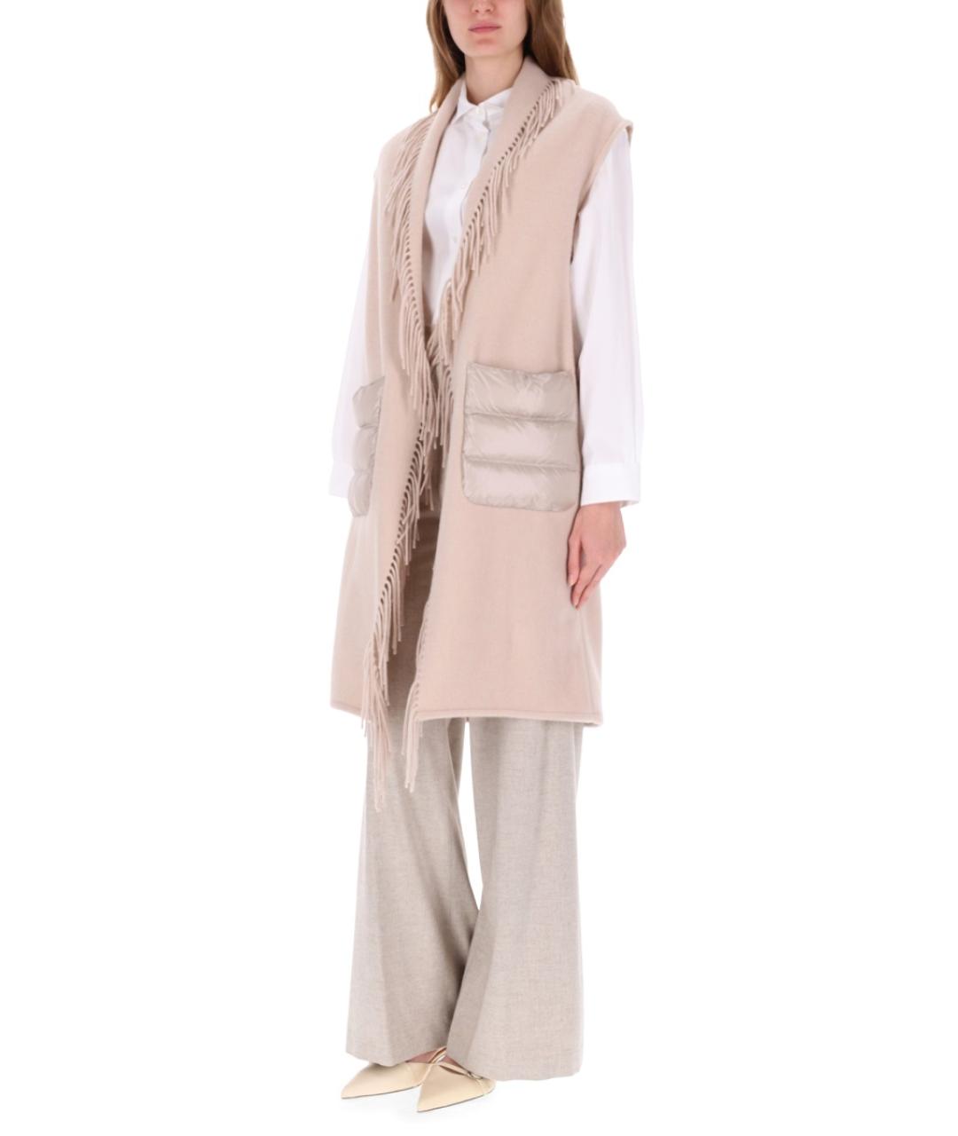 HERNO Розовый шерстяной жилет, фото 5