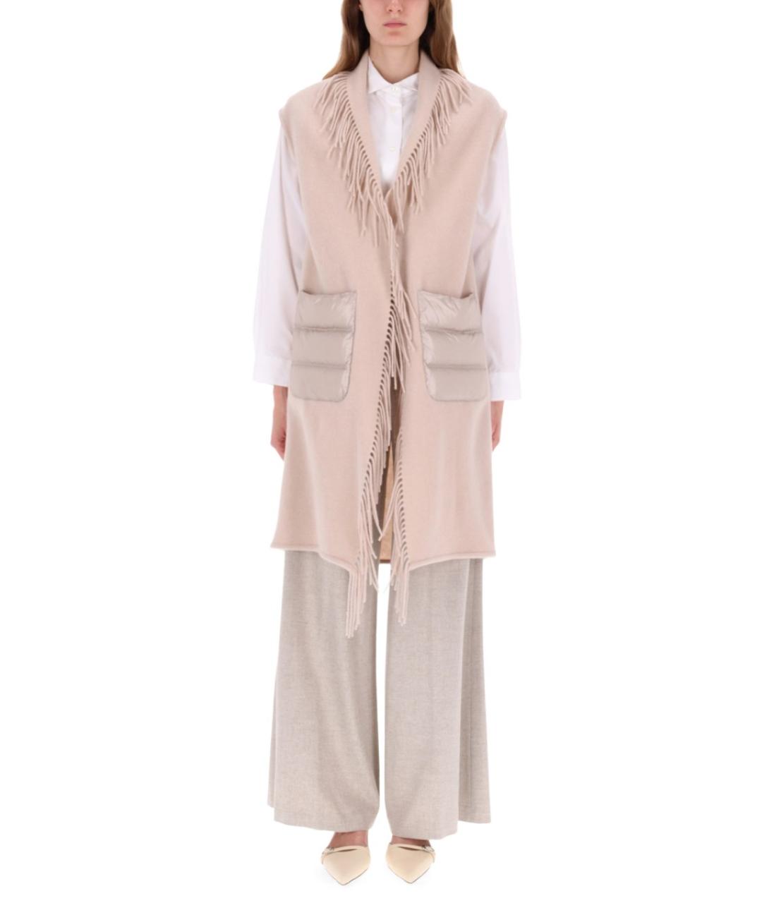 HERNO Розовый шерстяной жилет, фото 2