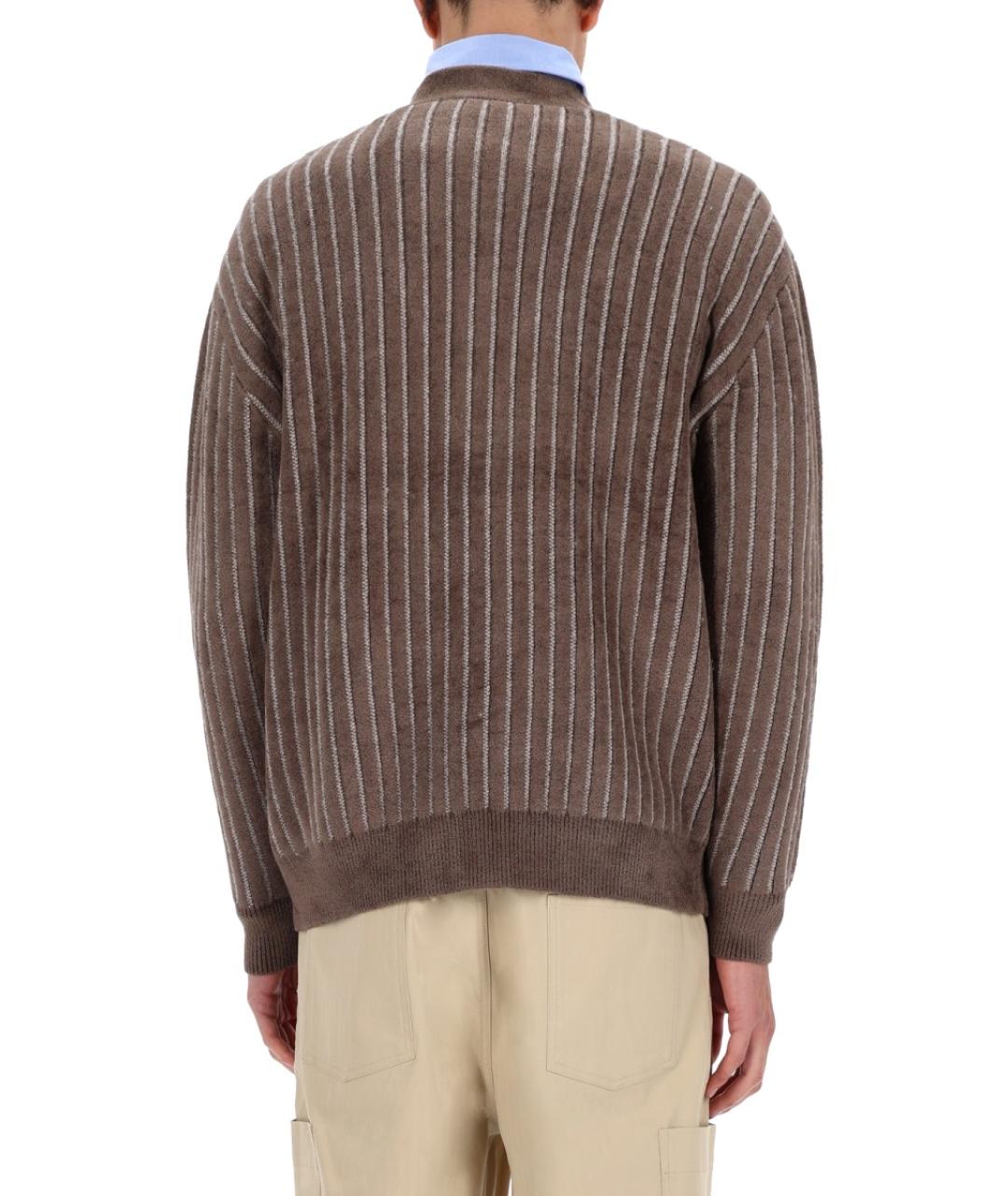 Drole de Monsieur Коричневый вискозный кардиган, фото 3