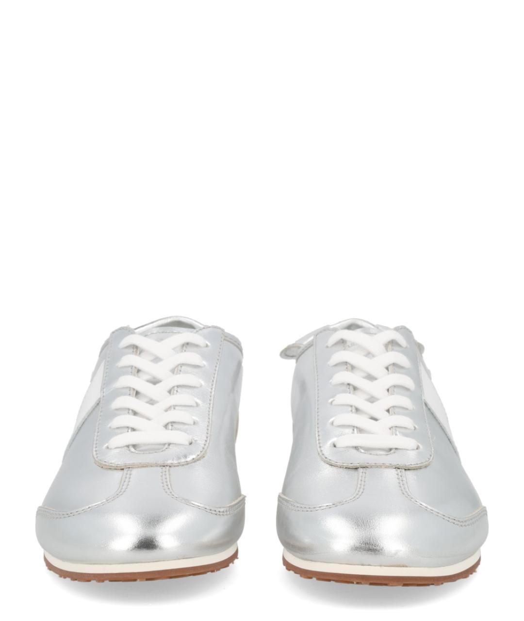 MARINE SERRE Серебряные кожаные кроссовки, фото 2