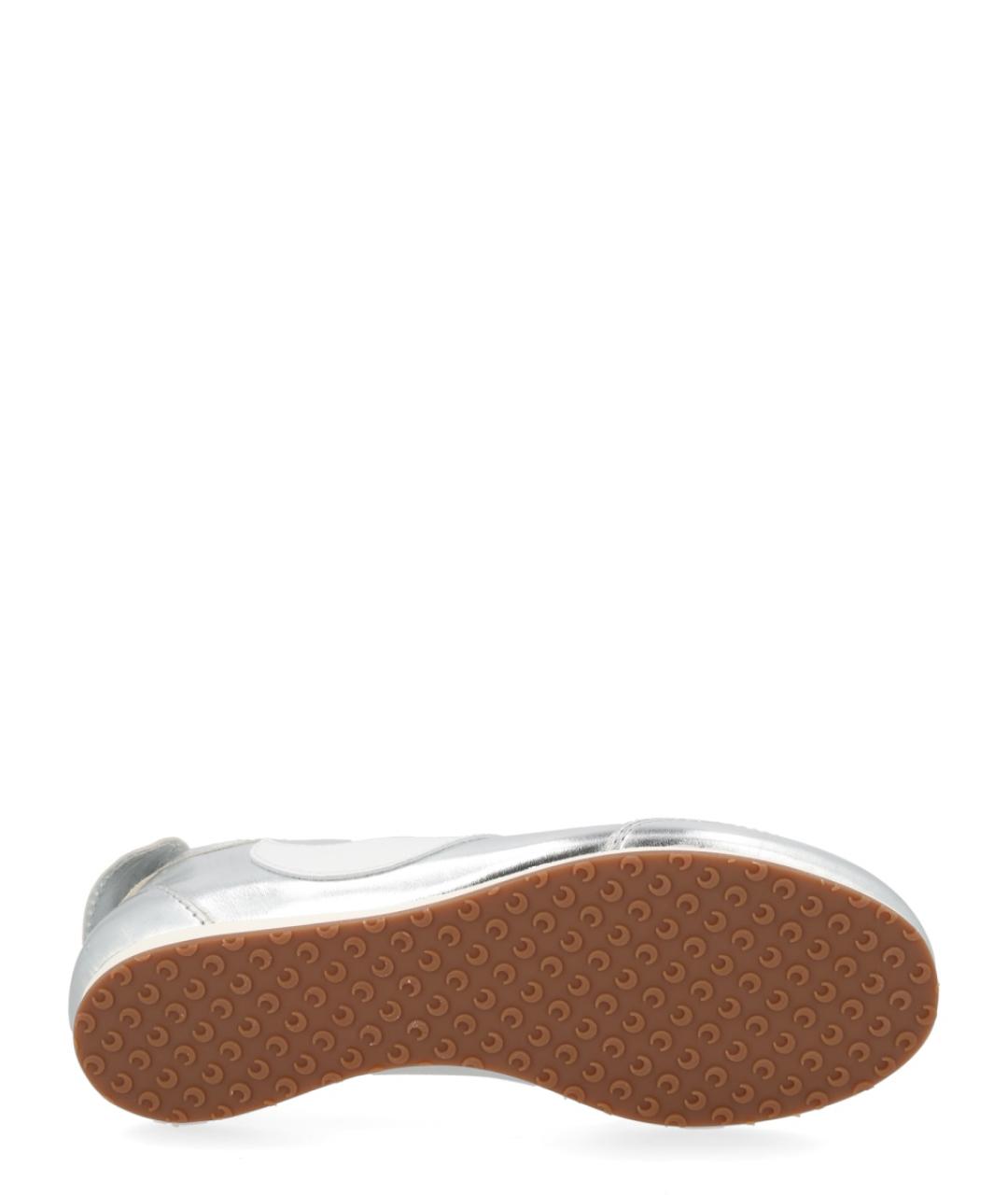 MARINE SERRE Серебряные кожаные кроссовки, фото 5