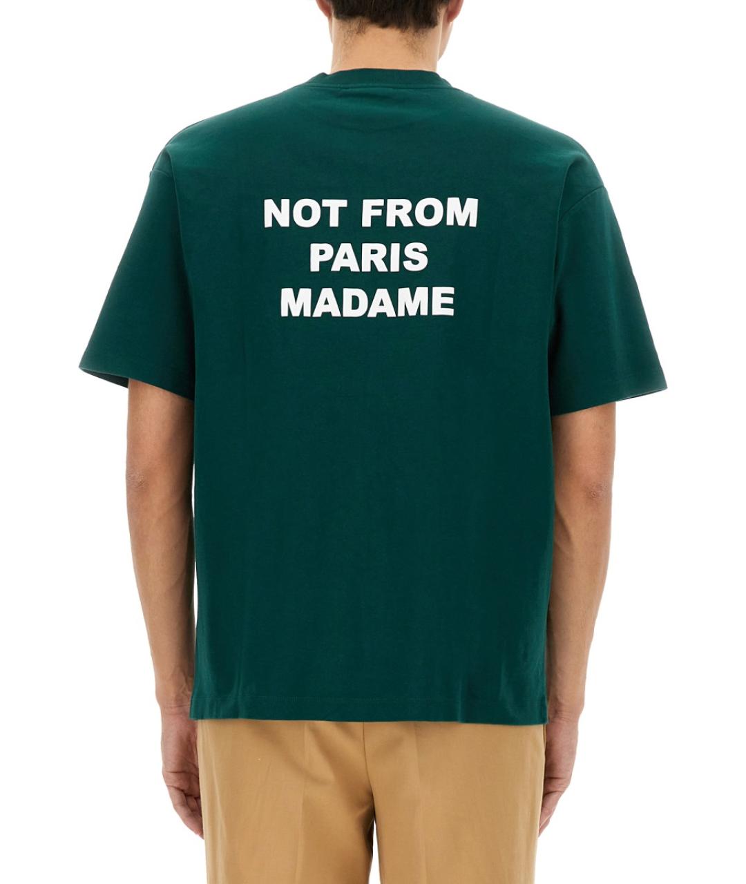 Drole de Monsieur Зеленая хлопковая футболка, фото 3