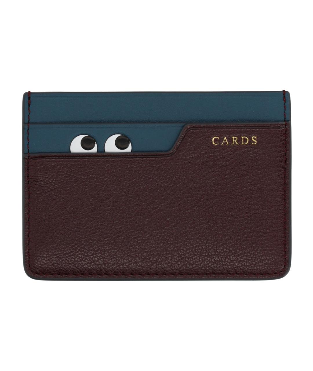 ANYA HINDMARCH Коричневый кожаный кардхолдер, фото 1