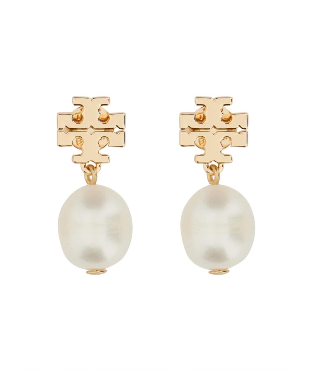 TORY BURCH Золотые латунные серьги, фото 1