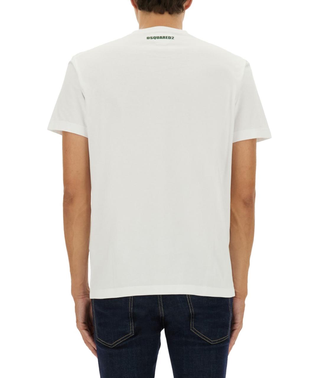 DSQUARED2 Белая хлопковая футболка, фото 4