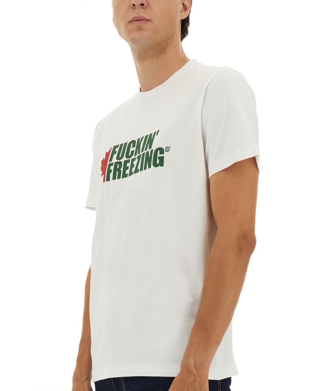 DSQUARED2 Белая хлопковая футболка, фото 5