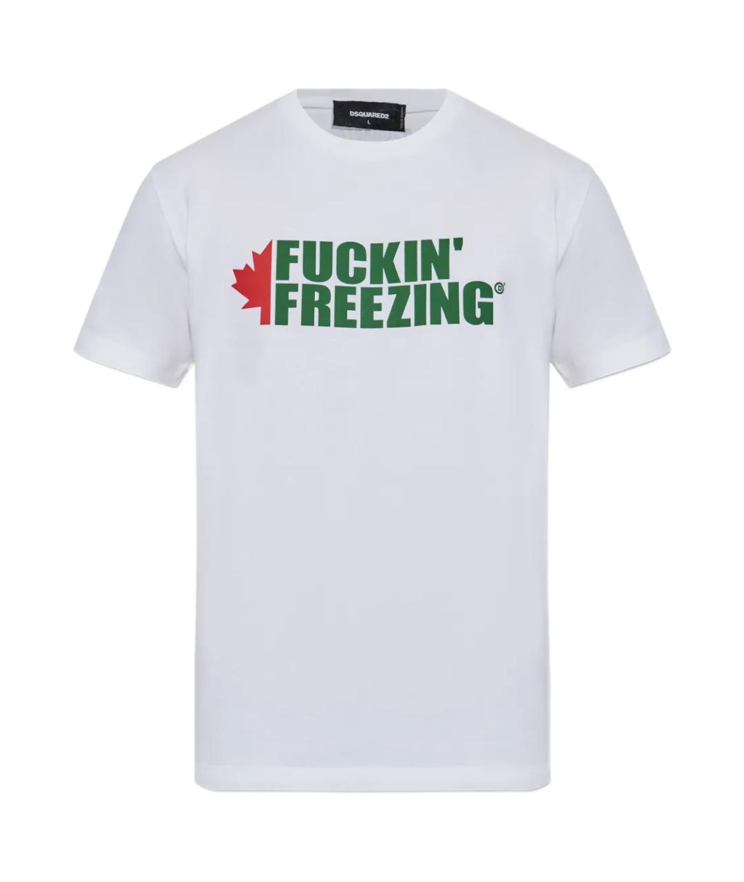 DSQUARED2 Белая хлопковая футболка, фото 1