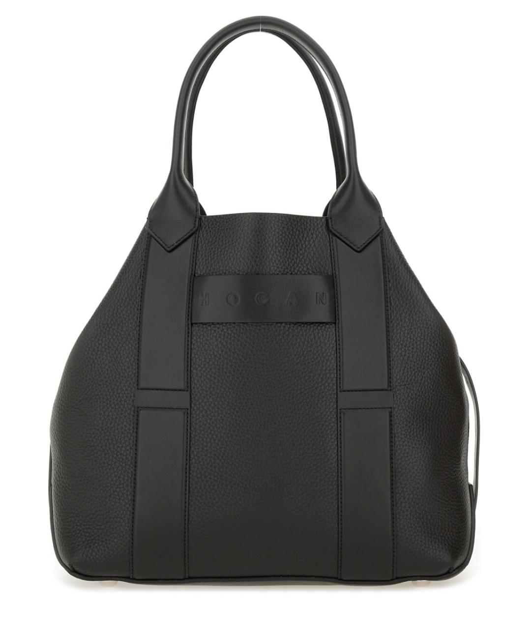 HOGAN Черная кожаная сумка тоут, фото 1