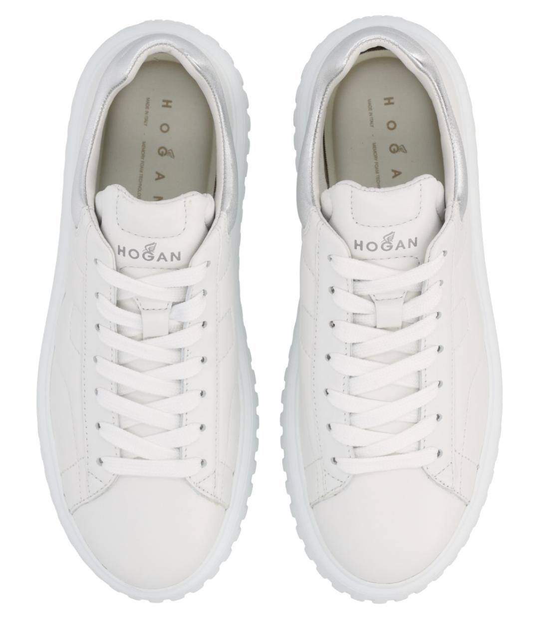 HOGAN Белые кожаные кроссовки, фото 5