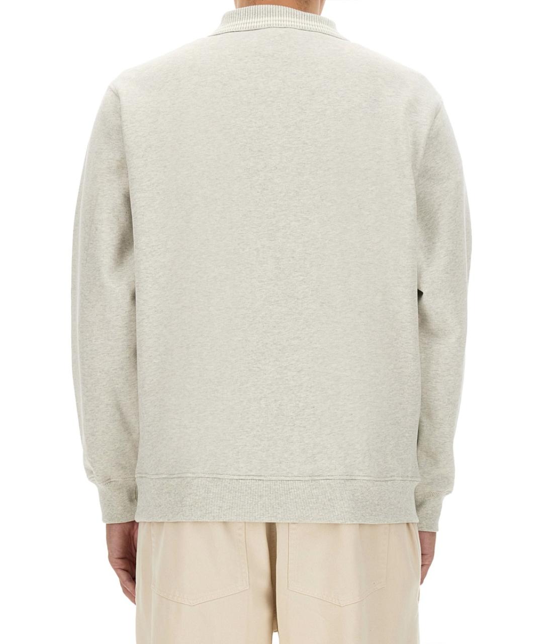 Drole de Monsieur Серое хлопковое поло с коротким рукавом, фото 3