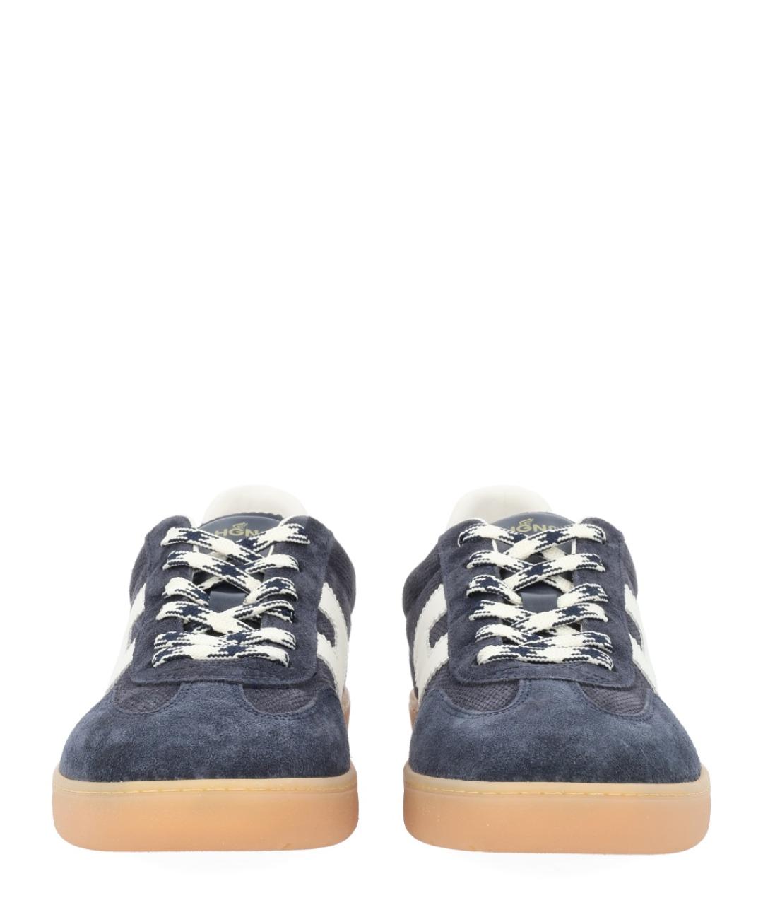 HOGAN Синие замшевые низкие кроссовки / кеды, фото 3