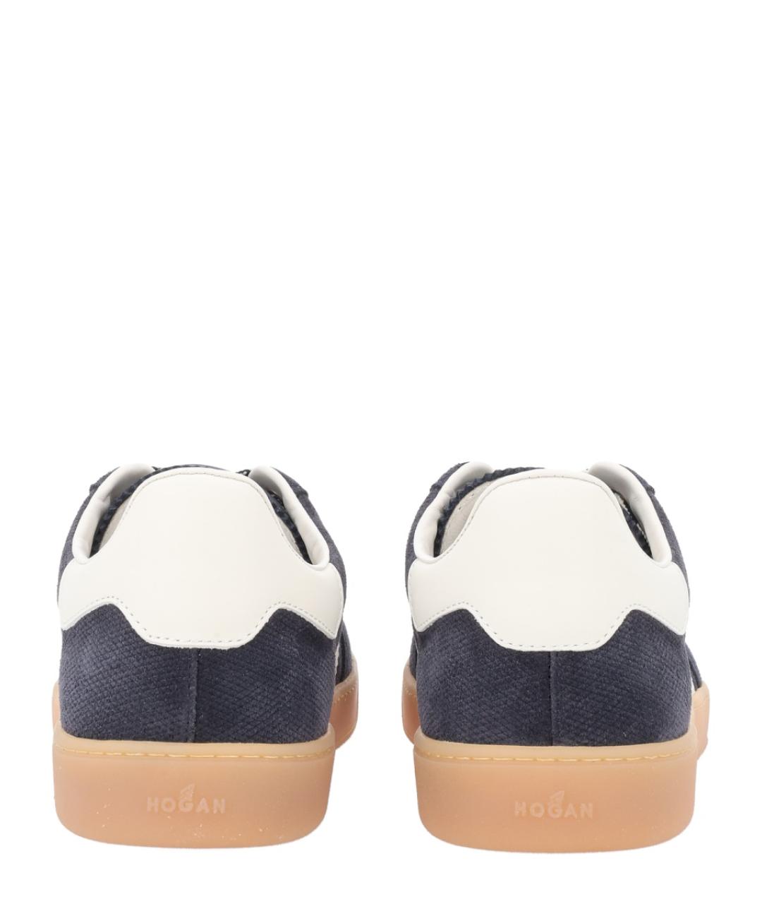 HOGAN Синие замшевые низкие кроссовки / кеды, фото 4