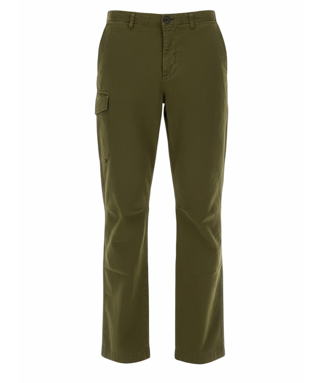 PS BY PAUL SMITH Зеленые хлопковые повседневные брюки, фото 1