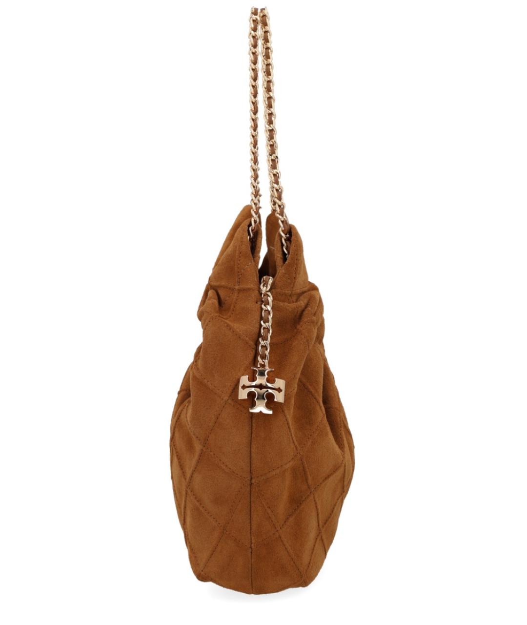 TORY BURCH Коричневая кожаная сумка через плечо, фото 4