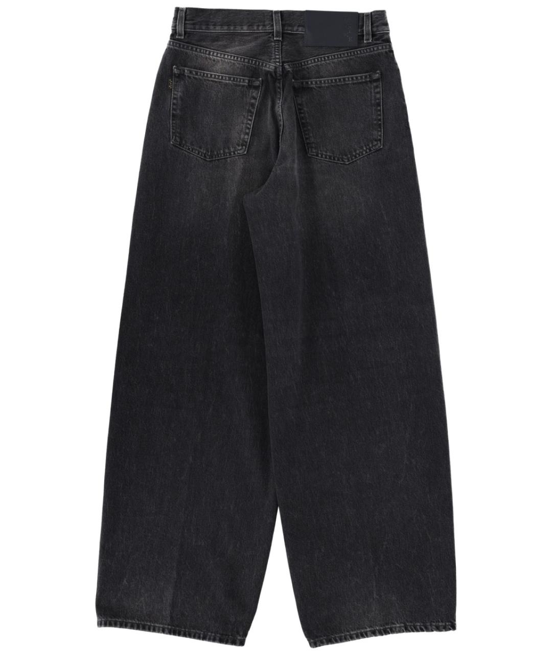 HAIKURE Черные хлопковые прямые джинсы, фото 2