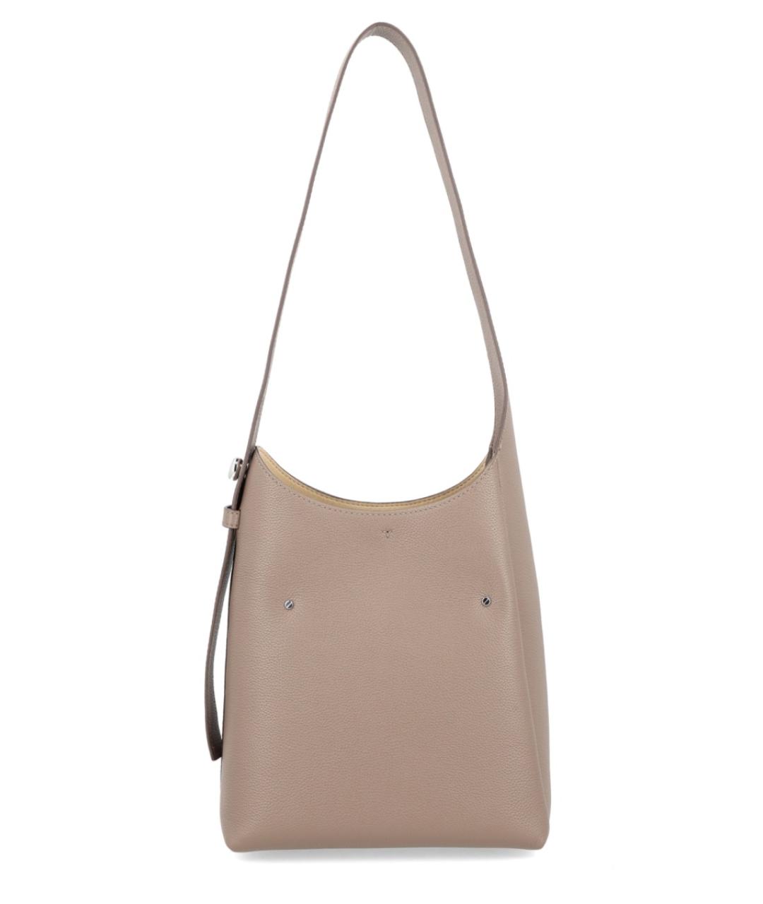 TORY BURCH Бежевая кожаная сумка через плечо, фото 3