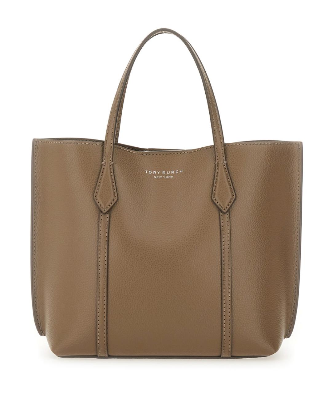 TORY BURCH Коричневая кожаная сумка тоут, фото 1
