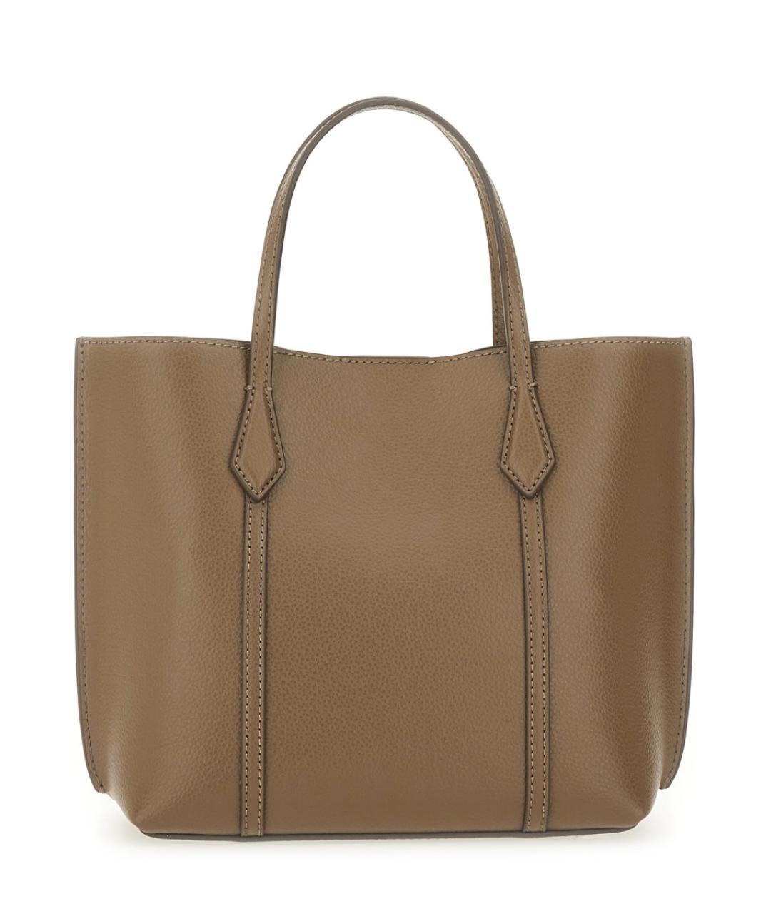 TORY BURCH Коричневая кожаная сумка тоут, фото 3