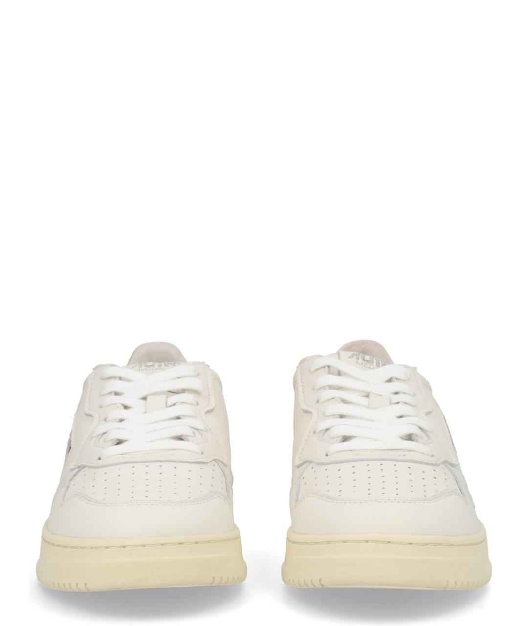 AUTRY Белые кожаные низкие кроссовки / кеды, фото 6