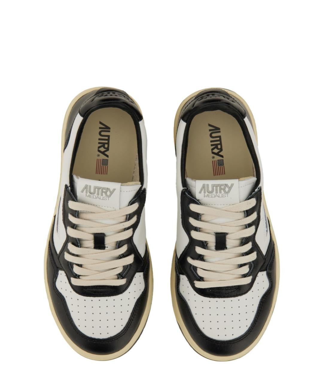 AUTRY Черные кожаные низкие кроссовки / кеды, фото 6