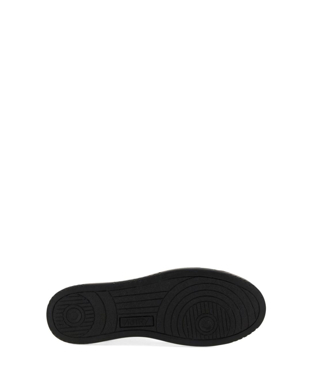 AUTRY Черные кожаные низкие кроссовки / кеды, фото 3