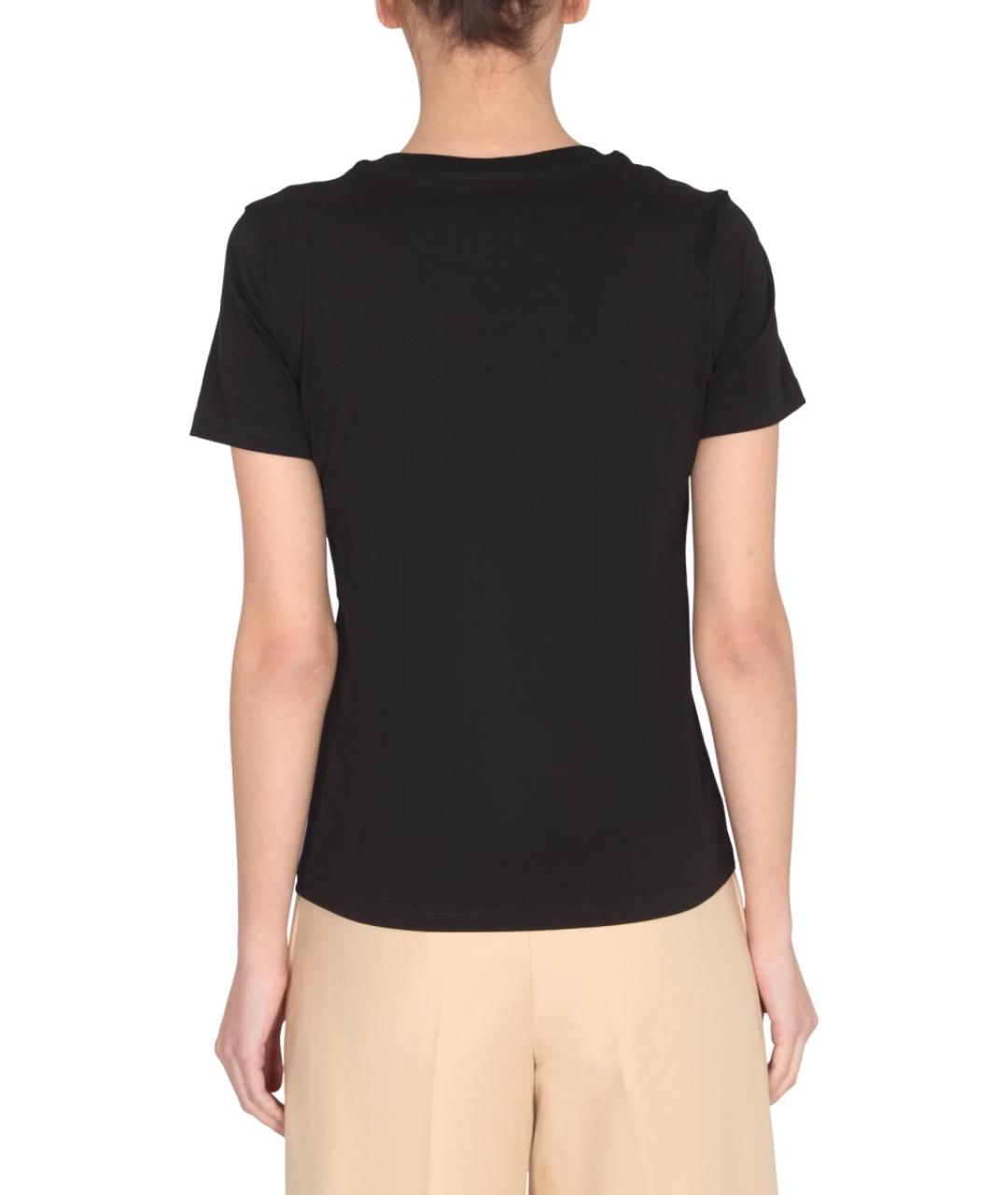 MOSCHINO Черная хлопковая футболка, фото 4