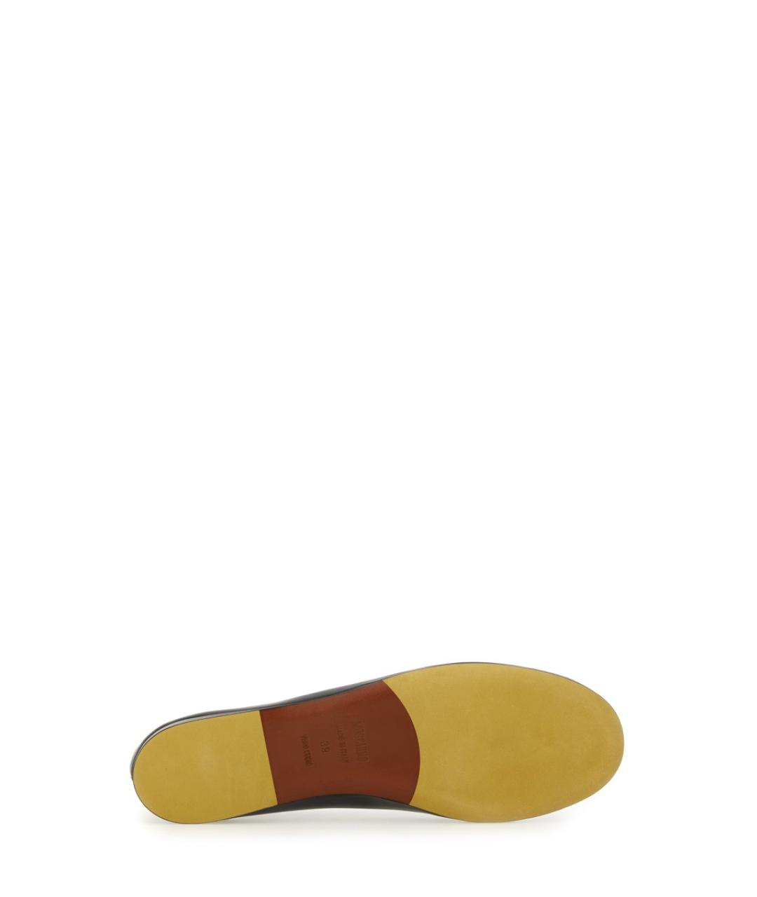 MOSCHINO Черные кожаные балетки, фото 5