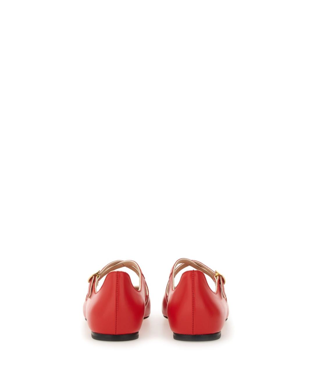 BALLY Красные кожаные балетки, фото 3