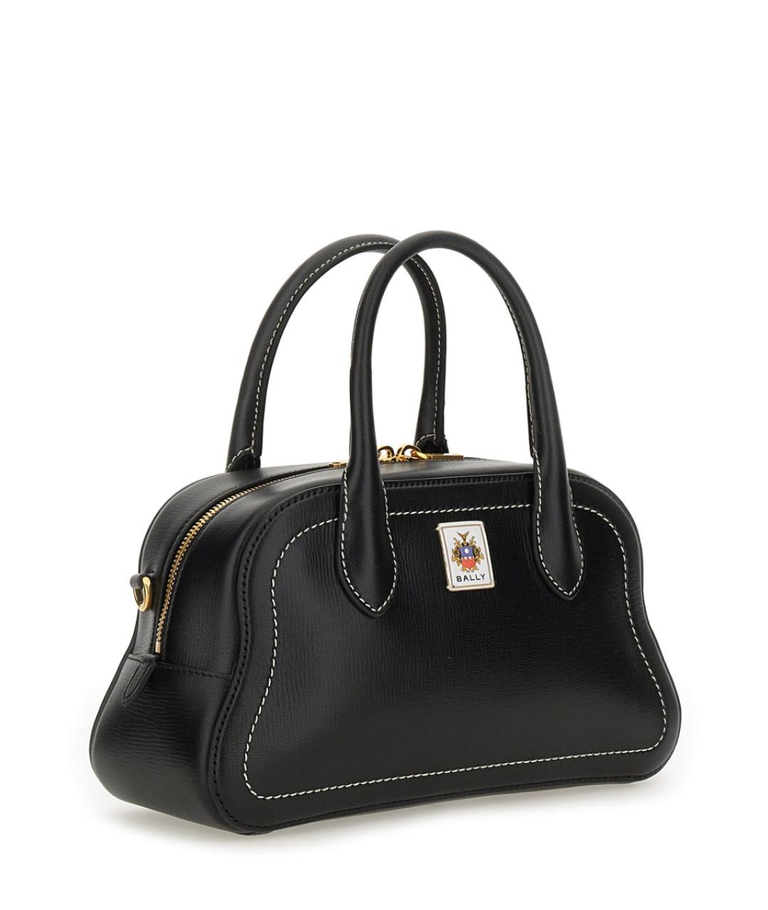 BALLY Черная кожаная сумка тоут, фото 3